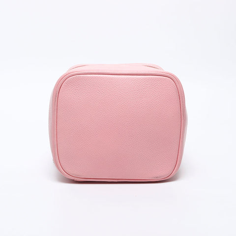 CHANEL No.8 2003-2004 COCO Mark Vanity Caviar Skin Handbag pink WS14193