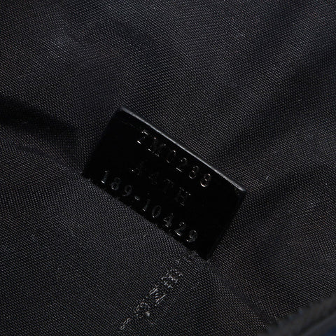 フェンディ FENDI ロゴ レザー ショルダーバッグ ネイビー WS14194