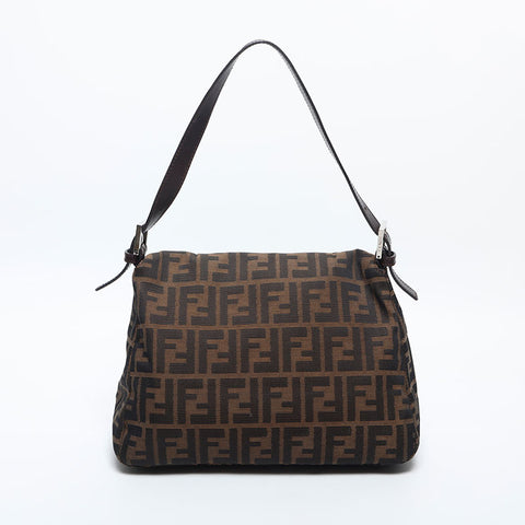 FENDI Zucca mamma bucket Shoulder Bag Brown WS14195