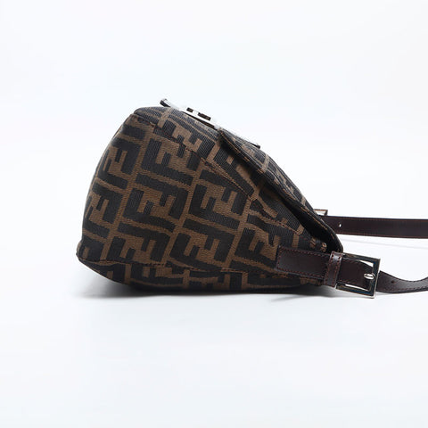 FENDI Zucca mamma bucket Shoulder Bag Brown WS14195