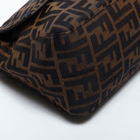 FENDI Zucca mamma bucket Shoulder Bag Brown WS14195