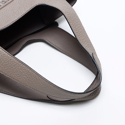 PRADA Vitello Dino Triangle Logo Handbag gray WS14201