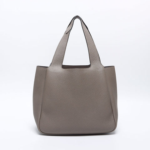 PRADA Vitello Dino Triangle Logo Handbag gray WS14201