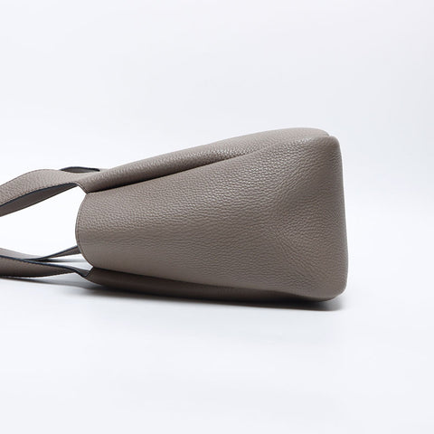 PRADA Vitello Dino Triangle Logo Handbag gray WS14201