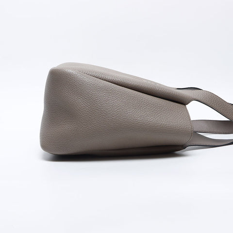 PRADA Vitello Dino Triangle Logo Handbag gray WS14201