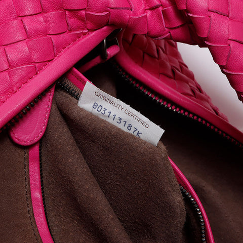 BOTTEGAVENETA INTRECCIATO Hobo Shoulder Bag pink WS14202