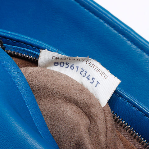 BOTTEGAVENETA INTRECCIATO Leather Olympia Chain Shoulder Bag blue WS14204