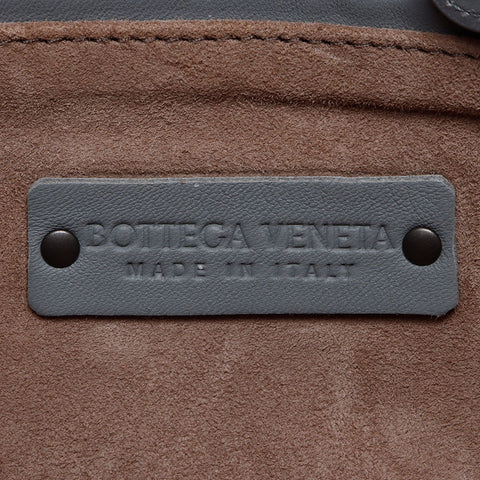 BOTTEGAVENETA Nappa INTRECCIATO Nodini Shoulder Bag gray WS14205