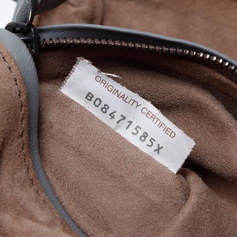 BOTTEGAVENETA Nappa INTRECCIATO Nodini Shoulder Bag gray WS14205