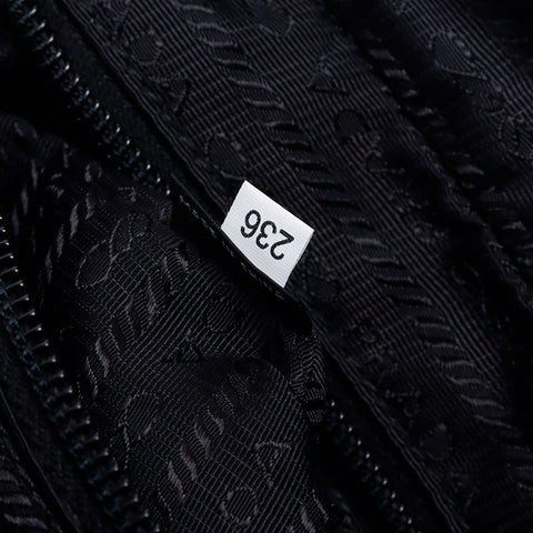 PRADA Robot Patch Nylon Clutch bag black WS14207