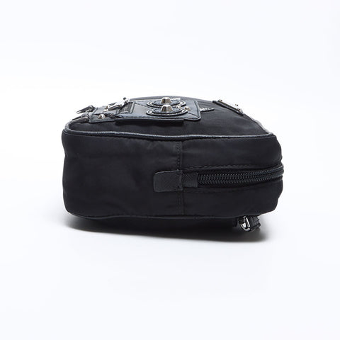 PRADA Robot Patch Nylon Clutch bag black WS14207