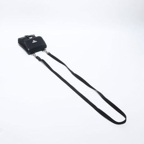 PRADA Nylon Card Case Pouch Shoulder Bag black WS14208