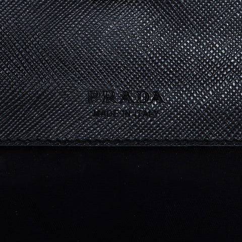 PRADA Nylon Card Case Pouch Shoulder Bag black WS14208