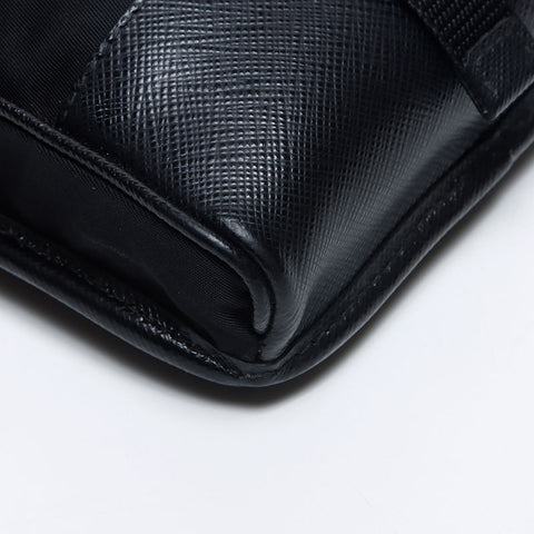 PRADA Nylon Card Case Pouch Shoulder Bag black WS14208