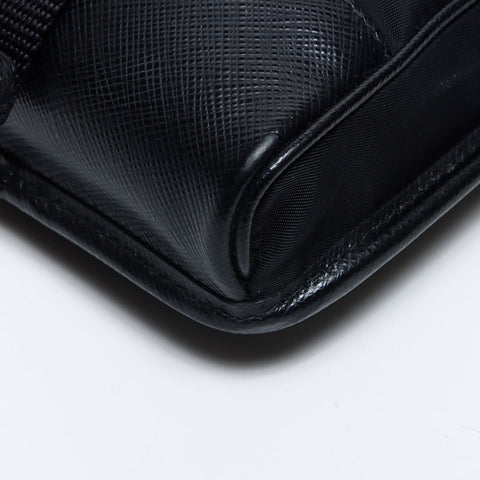 PRADA Nylon Card Case Pouch Shoulder Bag black WS14208