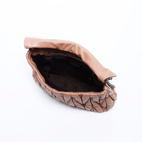 ミュウ ミュウ Miu Miu マテラッセ PATTINA レザー チェーン ショルダーバッグ ベージュ WS14210