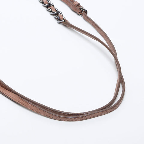 ミュウ ミュウ Miu Miu マテラッセ PATTINA レザー チェーン ショルダーバッグ ベージュ WS14210