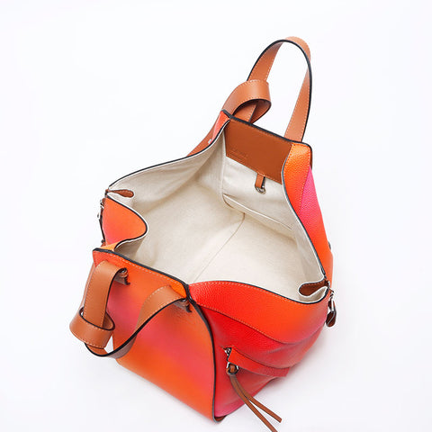 ロエベ LOEWE ハンモック ミディアム 2way レザー ハンドバッグ オレンジ WS14211