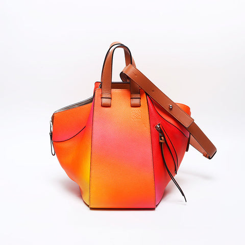 ロエベ LOEWE ハンモック ミディアム 2way レザー ハンドバッグ オレンジ WS14211