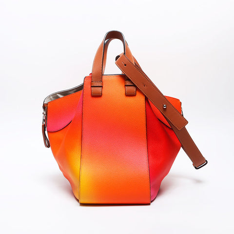 ロエベ LOEWE ハンモック ミディアム 2way レザー ハンドバッグ オレンジ WS14211