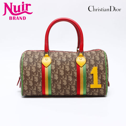 クリスチャンディオール Christian Dior ミニ ラスタ トロッター ボストンバッグ ブラウン WS14217