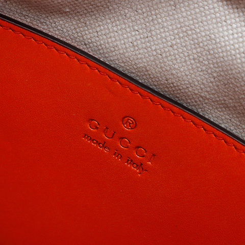 GUCCI Leather GG Matelasse Shoulder Bag Orange WS14219