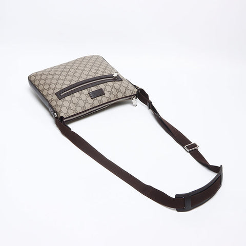 GUCCI GG Supreme PVC Shoulder Bag Brown WS14221