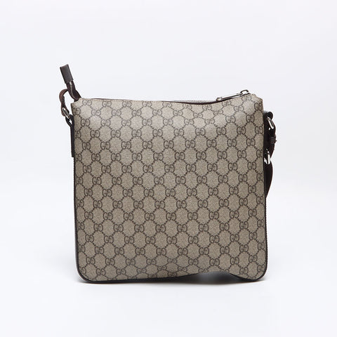 GUCCI GG Supreme PVC Shoulder Bag Brown WS14221