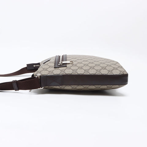 GUCCI GG Supreme PVC Shoulder Bag Brown WS14221
