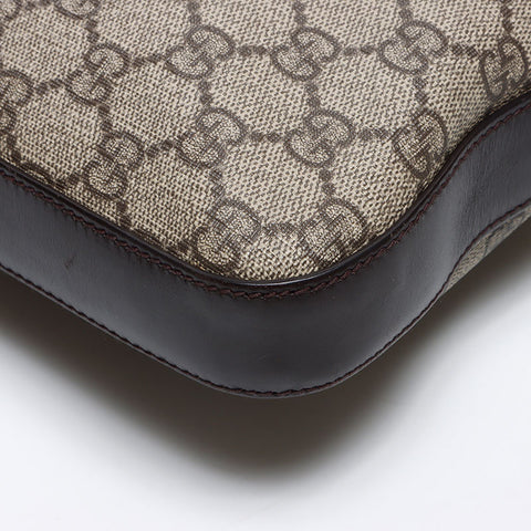 GUCCI GG Supreme PVC Shoulder Bag Brown WS14221