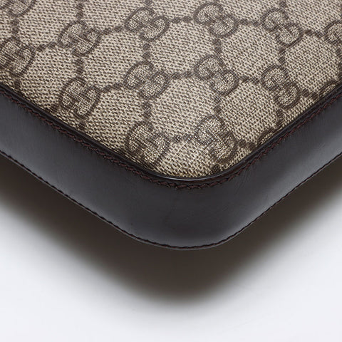 GUCCI GG Supreme PVC Shoulder Bag Brown WS14221