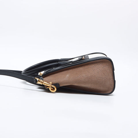 CELINE Luggage Nano Leather 2way 2016 Handbag white WS14222