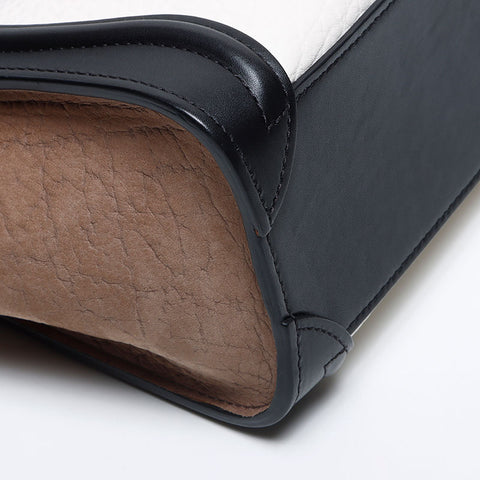 CELINE Luggage Nano Leather 2way 2016 Handbag white WS14222