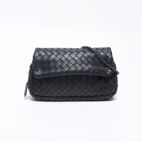 ボッテガヴェネタ BOTTEGAVENETA オリンピア チェーン スモール ショルダーバッグ ブラック WS14223