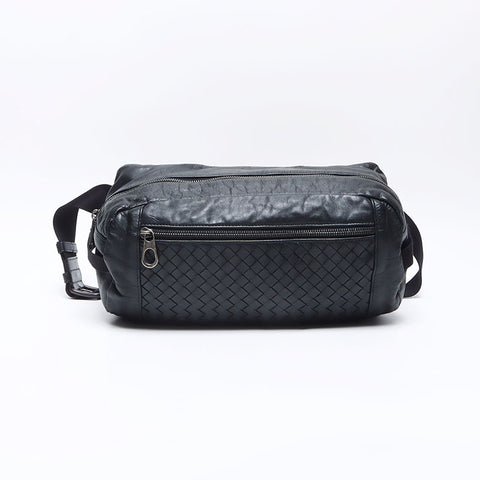 ボッテガヴェネタ BOTTEGAVENETA イントレチャート ウエストバッグ ブラック WS14233