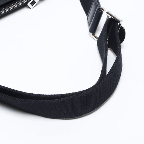ロエベ LOEWE ミリタリー レザー ボディーバッグ ウエストバッグ ブラック WS14234