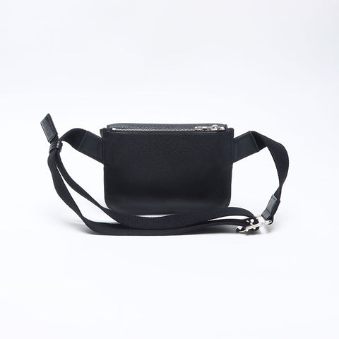 ロエベ LOEWE ミリタリー レザー ボディーバッグ ウエストバッグ ブラック WS14234