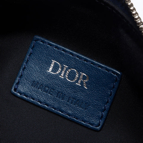 Christian Dior Oblique leather body bag Waist bag blue WS14237