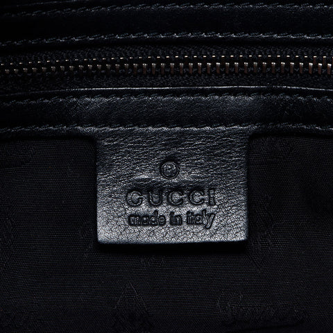 GUCCI Studded leather Shoulder Bag black WS14239