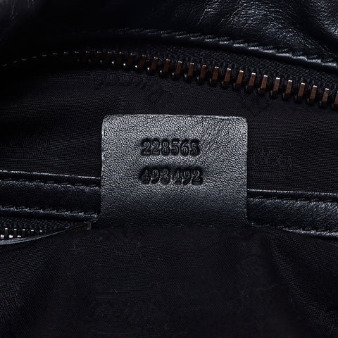 グッチ GUCCI スタッズ レザー ショルダーバッグ ブラック WS14239