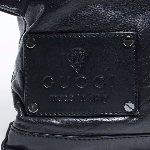 グッチ GUCCI スタッズ レザー ショルダーバッグ ブラック WS14239