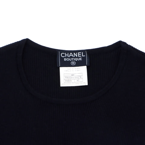 シャネル CHANEL トップス 半袖シャツ ブラック WS1423