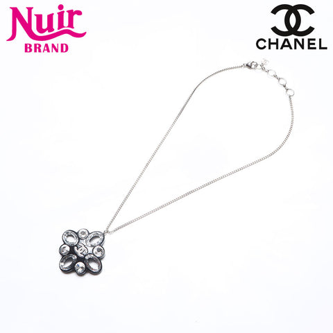 シャネル CHANEL ラインストーン ココマーク 16P ネックレス ブラック WS14240