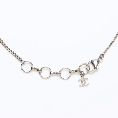 CHANEL Rhinestone COCO Mark 16P Necklace black WS14240