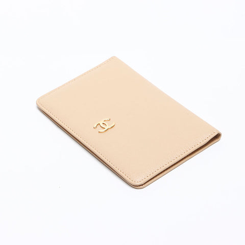 シャネル CHANEL カードケース ココマーク 6番台 2000-2001 カードケース ベージュ WS14244