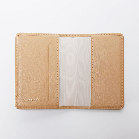 シャネル CHANEL カードケース ココマーク 6番台 2000-2001 カードケース ベージュ WS14244