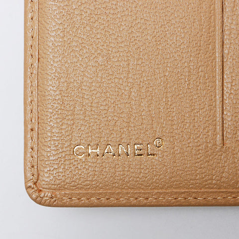 シャネル CHANEL カードケース ココマーク 6番台 2000-2001 カードケース ベージュ WS14244