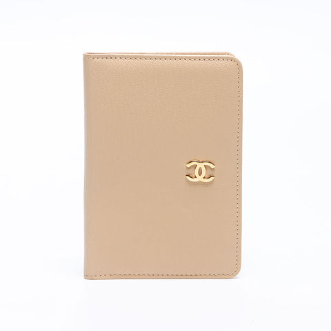 シャネル CHANEL カードケース ココマーク 6番台 2000-2001 カードケース ベージュ WS14244