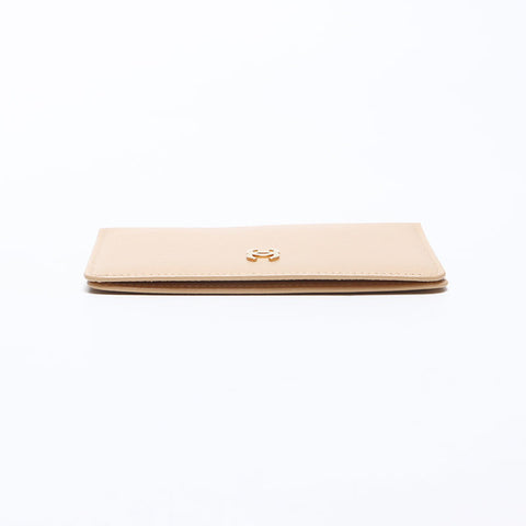 シャネル CHANEL カードケース ココマーク 6番台 2000-2001 カードケース ベージュ WS14244