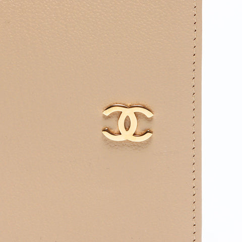 シャネル CHANEL カードケース ココマーク 6番台 2000-2001 カードケース ベージュ WS14244